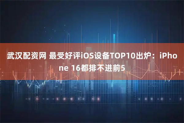 武汉配资网 最受好评iOS设备TOP10出炉：iPhone 16都排不进前5