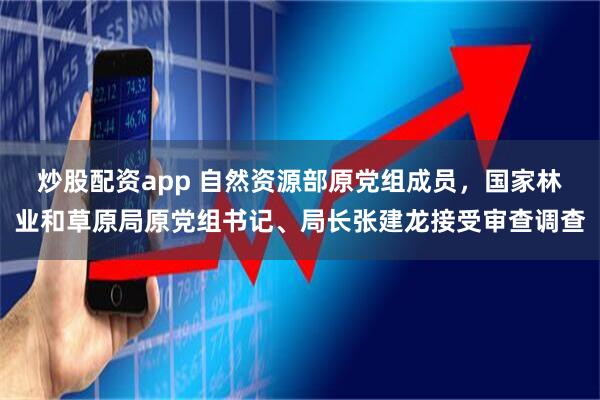 炒股配资app 自然资源部原党组成员，国家林业和草原局原党组书记、局长张建龙接受审查调查